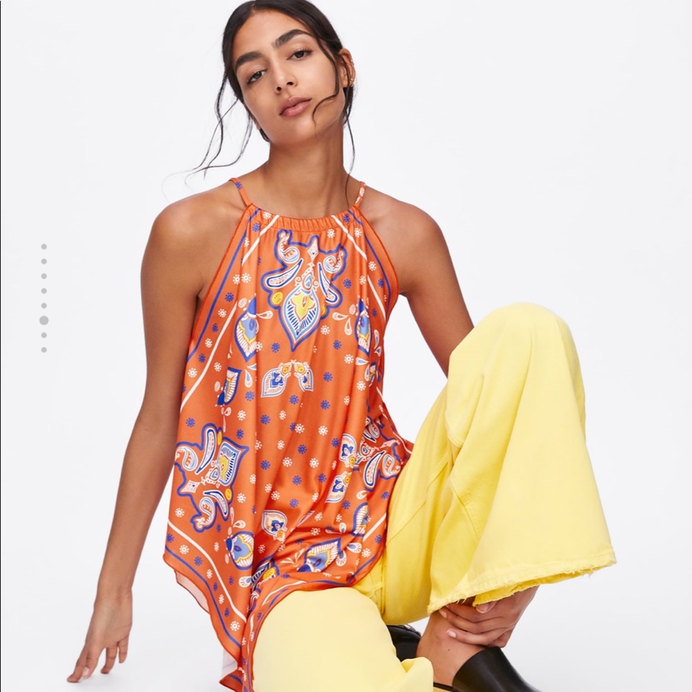 Zara printed halter top